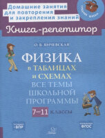 КнигаРепетитор Физика в таблицах и схемах Все темы школьной программы  7-11кл. (Янчевская О.В.)