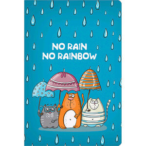 _SketchBook(Полином) Блокнот д/зарисовок "No rain no rainbow" [96л.;105х148;лам.обложка] (3164)